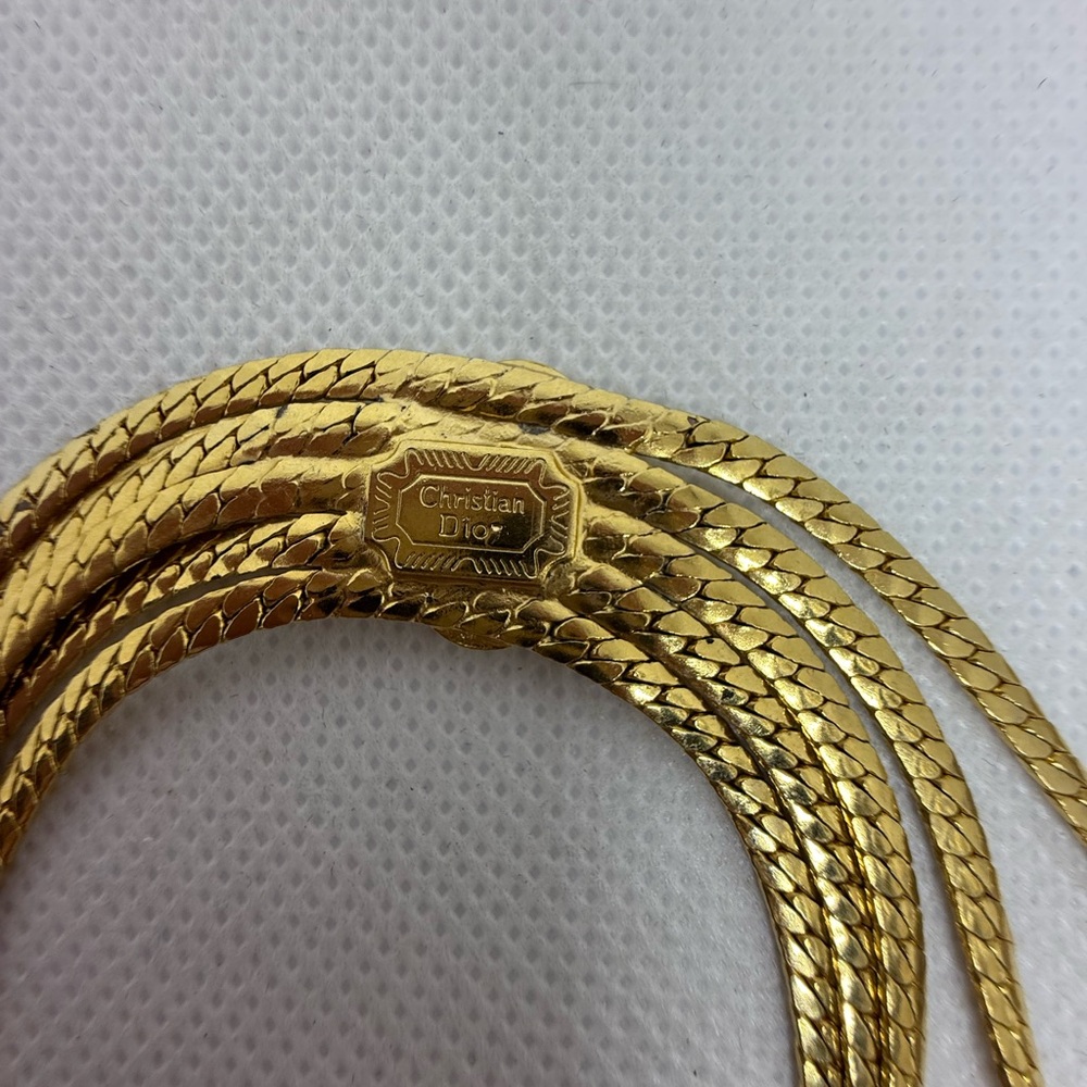 Christian Dior Vintage Gold 5-Strand Chain Belt/Necklace 30” Rare - Picture 3 of 9
